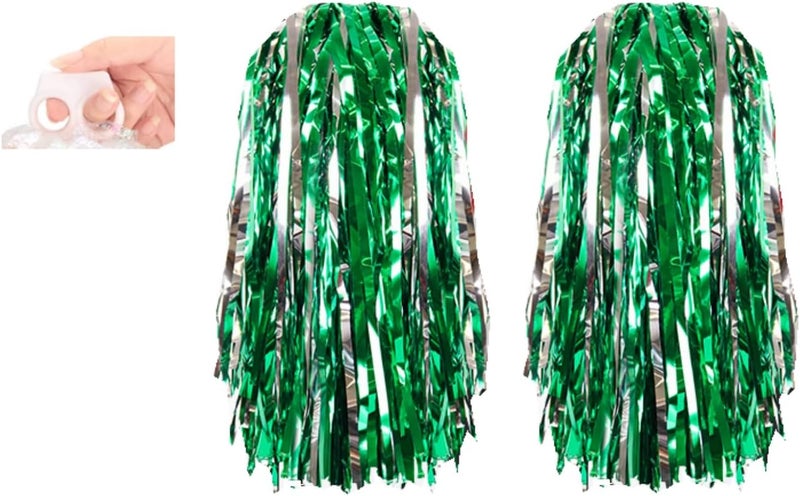 AUMIDO 2Pcs Cheerleading Pom Poms - Pompoms Cheer for Boy Girl School Sports Dance Games Team Spirit Cheer - Image 2